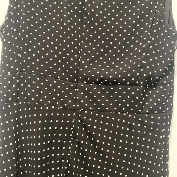 DKNY Maxi dress, sz 6, black with white polka dots - Picture 5 of 5